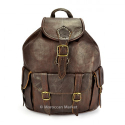 Sac à dos artisanal Safari en cuir