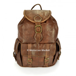 Sac à dos artisanal Safari en cuir 2