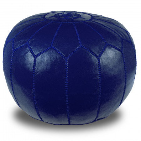 Pouf marocain bleu