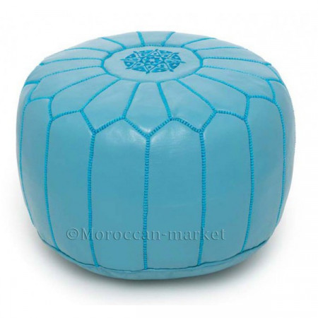 pouf design bleu ciel