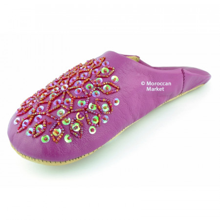 Babouche Maklouba pour femme couleur violet