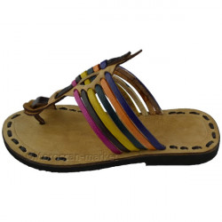 Tongs Essaouira en cuir au tannage naturel 2