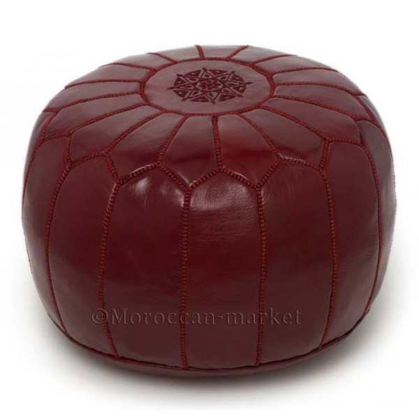 Pouf design bordeaux