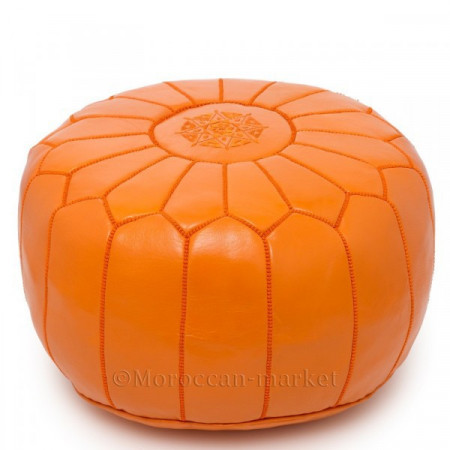 Pouf design orange mandarine